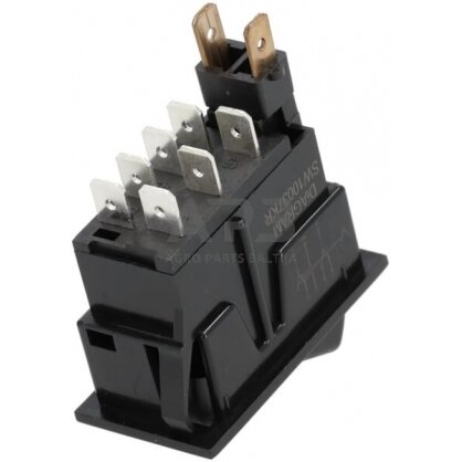 Klavišinis jungiklis 12V, 7 kontaktų SW10037KR 1 Klavišinis jungiklis 12V, 7 kontaktų SW10037KR 1