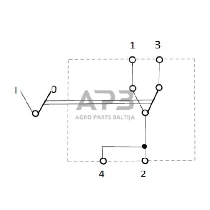 Klavišinis jungiklis 12V, 4 kontaktų SW10052KR 2 Klavišinis jungiklis 12V, 4 kontaktų SW10052KR 2