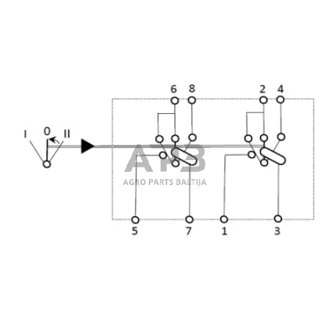 Klavišinis jungiklis 12V, 8 kontaktų SW10043KR 2 Klavišinis jungiklis 12V, 8 kontaktų SW10043KR 2