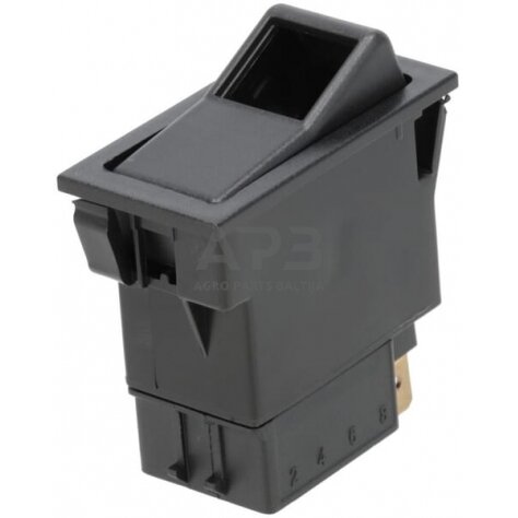 Klavišinis jungiklis 12V, 7 kontaktų SW10020KR Klavišinis jungiklis 12V, 7 kontaktų SW10020KR