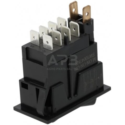 Klavišinis jungiklis 12V, 8 kontaktų SW10047KR 1 Klavišinis jungiklis 12V, 8 kontaktų SW10047KR 1