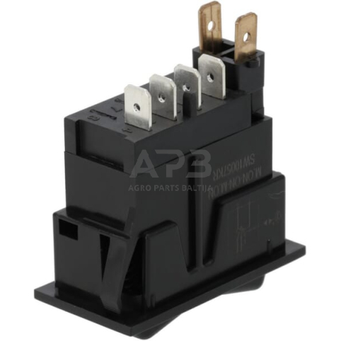 Klavišinis jungiklis 12V, 4 kontaktų SW10057KR 1 Klavišinis jungiklis 12V, 4 kontaktų SW10057KR 1