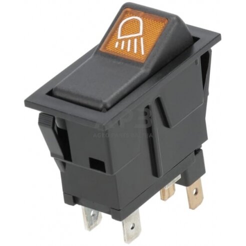 Klavišinis jungiklis 12V, 4 kontaktų SW10035KR Klavišinis jungiklis 12V, 4 kontaktų SW10035KR