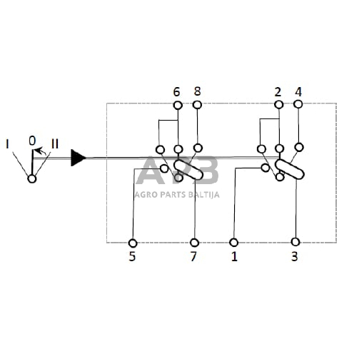 Klavišinis jungiklis 12V, 8 kontaktų SW10041KR 3