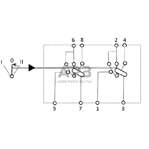 Klavišinis jungiklis 12V, 8 kontaktų SW10058KR 3 Klavišinis jungiklis 12V, 8 kontaktų SW10058KR 3