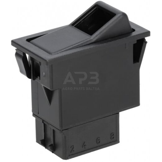 Klavišinis jungiklis 12/24V, 5 kontaktų SW10027KR Klavišinis jungiklis 12/24V, 5 kontaktų SW10027KR