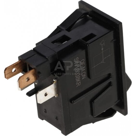 Klavišinis jungiklis 12V, 2 kontaktų SW10038KR 1 Klavišinis jungiklis 12V, 2 kontaktų SW10038KR 1