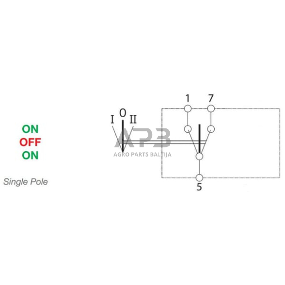 Klavišinis jungiklis 12/24V, 5 kontaktų SW10027KR 2 Klavišinis jungiklis 12/24V, 5 kontaktų SW10027KR 2