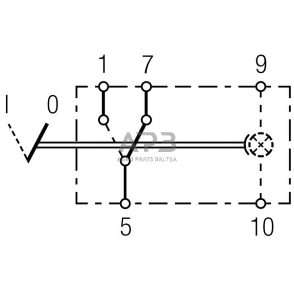 Klavišinis jungiklis 5 kontaktų Hella 6FH007832081 5 Klavišinis jungiklis 5 kontaktų Hella 6FH007832081 5