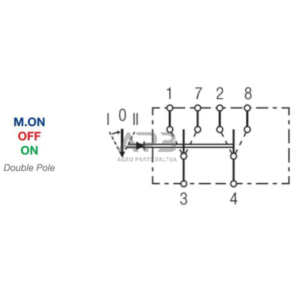 Klavišinis jungiklis 8 kontaktų SW10029KR 2 Klavišinis jungiklis 8 kontaktų SW10029KR 2