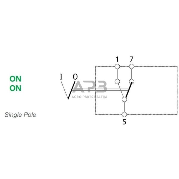 Klavišinis jungiklis 12/24V, 5 kontaktų SW10026KR 2 Klavišinis jungiklis 12/24V, 5 kontaktų SW10026KR 2