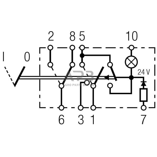 Klavišinis jungiklis 12V, 7 kontaktų Hella 6HH004570451 5 Klavišinis jungiklis 12V, 7 kontaktų Hella 6HH004570451 5