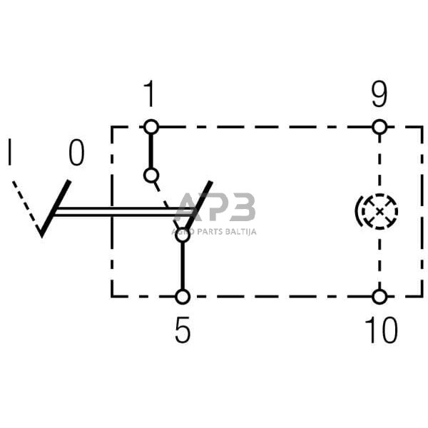 Klavišinis jungiklis 4 kontaktų Hella 6EH007832011 5