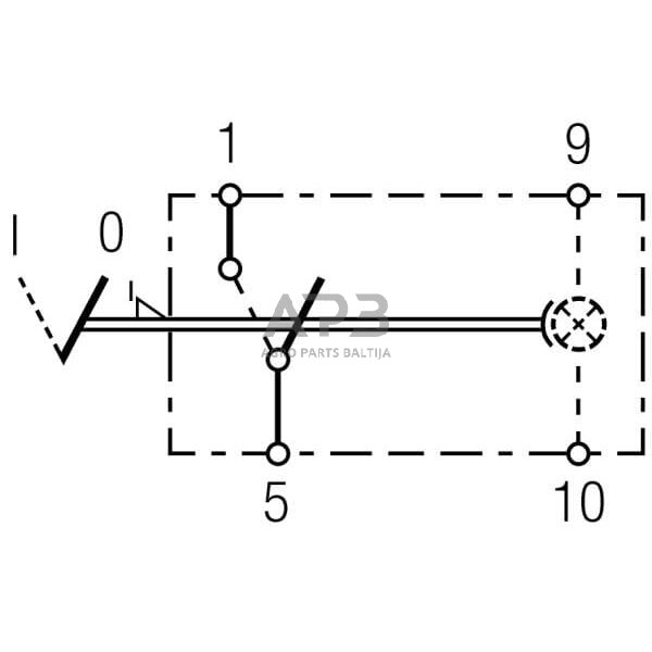 Klavišinis jungiklis 4 kontaktų Hella 6EH007832041 3