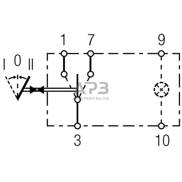 Klavišinis jungiklis 5 kontaktų Hella 6GM004570211 5