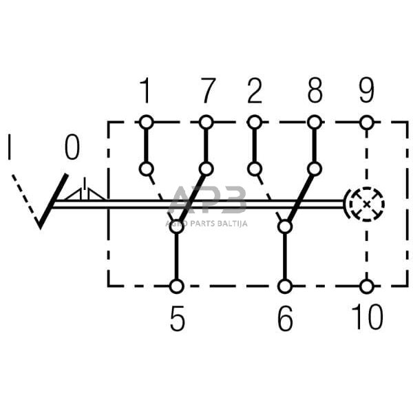 Klavišinis jungiklis 8 kontaktų Hella 6EH004570641 5