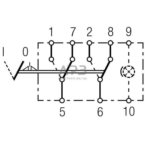 Klavišinis jungiklis 8 kontaktų Hella 6EH007832671 3