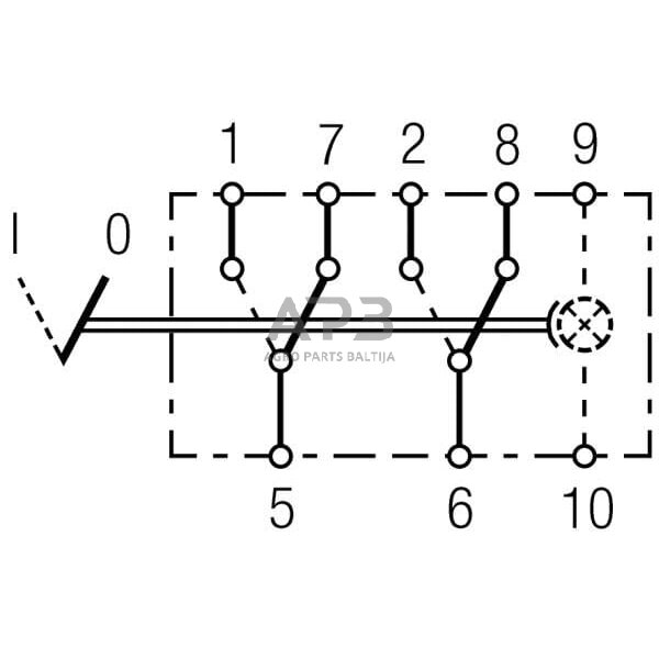 Klavišinis jungiklis 8 kontaktų Hella 6FH004570131 5