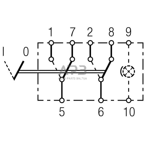 Klavišinis jungiklis 8 kontaktų Hella 6FH004570341 5 Klavišinis jungiklis 8 kontaktų Hella 6FH004570341 5