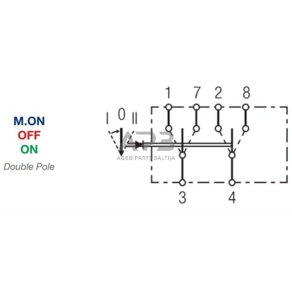 Klavišinis jungiklis 8 kontaktų SW10029KR 2 Klavišinis jungiklis 8 kontaktų SW10029KR 2