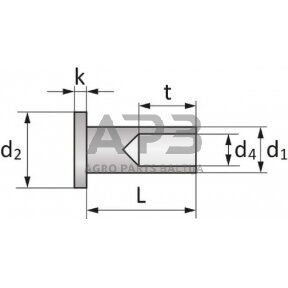 Kniedė 4x8 BBN48