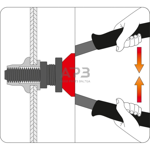Kniediklis srieginėms kniedėms M3-M6 3