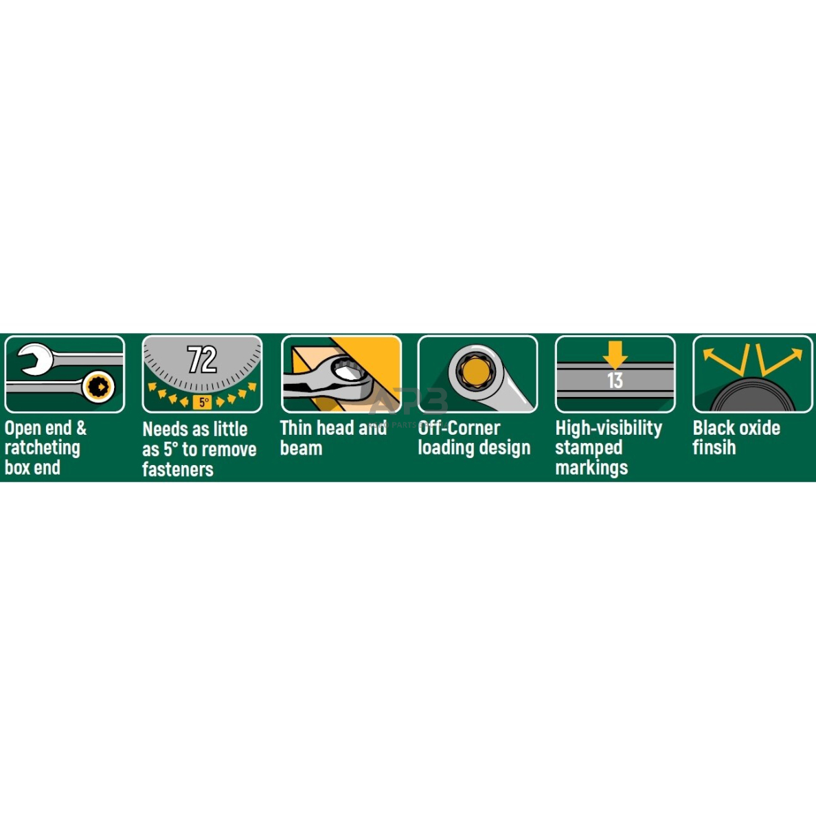 Kombinuotų raktų su terkšle rinkinys 12vnt. (8-19) 1 Kombinuotų raktų su terkšle rinkinys 12vnt. (8-19) 1