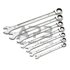 Kombinuotų raktų su terkšle rinkinys 7vnt. (8-19mm) 120XP
