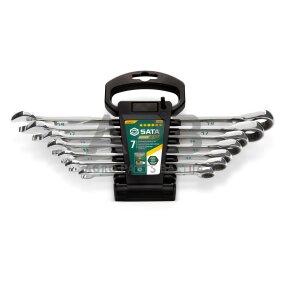 Kombinuotų raktų su terkšle rinkinys 7vnt. (8-19mm) 120XP