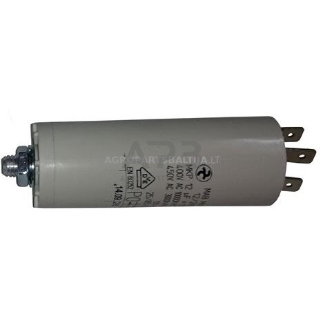 Kondensatorius elektrinėms vejapjovėms 12 uF Kondensatorius elektrinėms vejapjovėms 12 uF