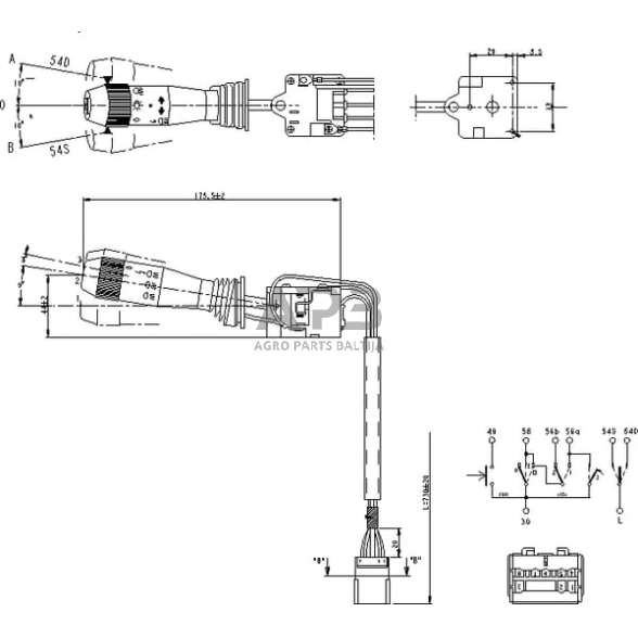 Kombinuotas jungiklis Cobo 0106050000 1 Kombinuotas jungiklis Cobo 0106050000 1
