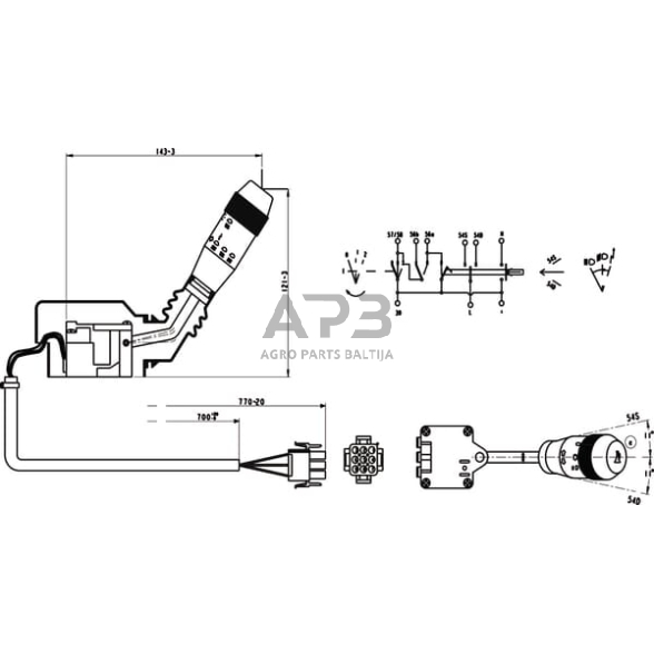 Kombinuotas jungiklis Cobo 01447000 1 Kombinuotas jungiklis Cobo 01447000 1