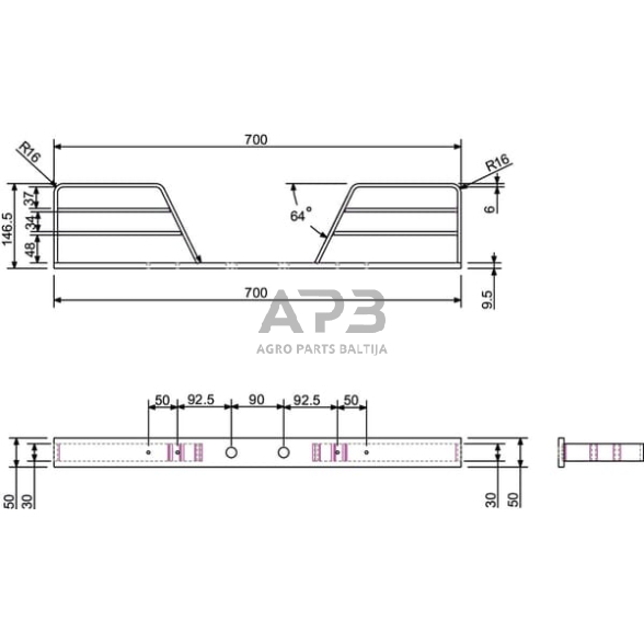 Kopėtėlės priekabai 700301KR 1 Kopėtėlės priekabai 700301KR 1