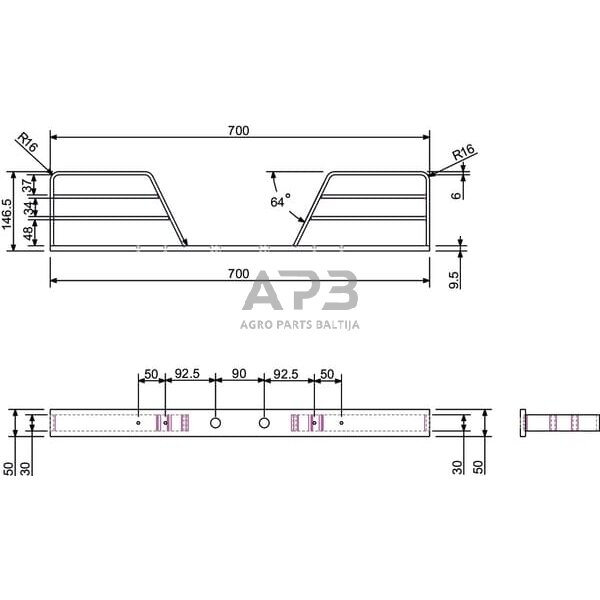 Kopėtėlės priekabai 700301KR 1 Kopėtėlės priekabai 700301KR 1