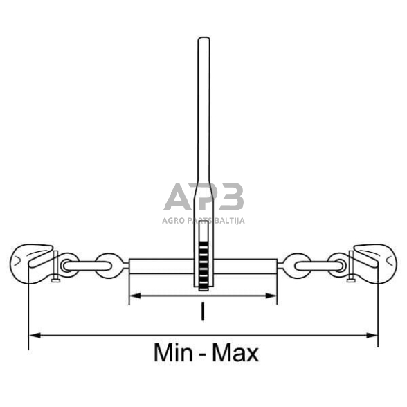 Krovinių tvirtinimo įtempėjas McBULL RSVKH10 1 Krovinių tvirtinimo įtempėjas McBULL RSVKH10 1