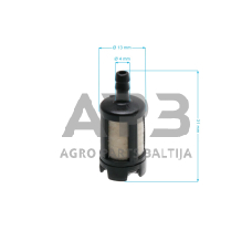 Kuro filtras 3,0 x 13,00 x 31,00 mm FELT ZAMA ZF-1, ZF1, 216985, 49422, UP0387, 410245, 410263, 93720, 96639