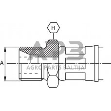 Kuro žarnos antgalis 1/4" LNH104