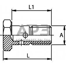 Kuro žarnos varžtas M12x1,5 HBM12