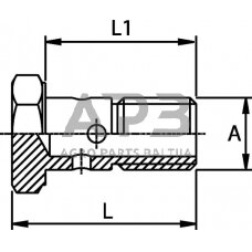 Kuro žarnos varžtas M12x1,5 HBMF12