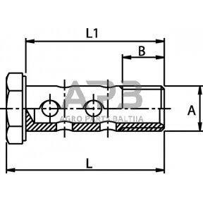 Kuro žarnos varžtas dvigubas M14x1,5 HBM14D