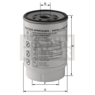 Kuro filtras MANN-FILTER WK94033X 1 Kuro filtras MANN-FILTER WK94033X 1