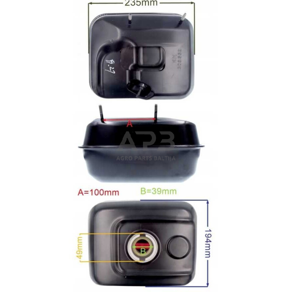 Kuro bakas Zongshen GB200 100052308-0002, 1000523080002 1 Kuro bakas Zongshen GB200 100052308-0002, 1000523080002 1