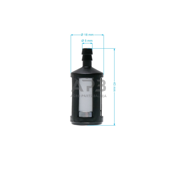 Kuro filtras 6,50x18x41 mm FELT, STIHL 0000 350 3502, 00003503502, 0000 350 3520, 00003503520, ZAMA ZF-4, ZF4 1