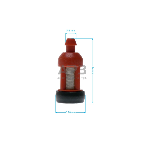 Kuro filtras technikai STIHL BT45, SP400, SP450, SP451, SP481, HS46, HS46C, HS45, HS56C, HS72, HS74, HS75, HS76, HS80, HS81R, HS81RC, HS81T, HS81TC, HS85, HS86R, HS86T 8,30x20x44 mm BO 0000 350 3503, 00003503503 1