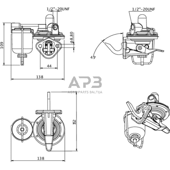 Kuro pompa Perkins 2641A065KR 1 Kuro pompa Perkins 2641A065KR 1