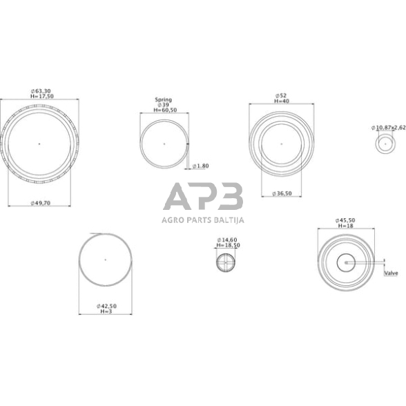 Kuro pompos remontinis komplektas 1492685KR 1 Kuro pompos remontinis komplektas 1492685KR 1