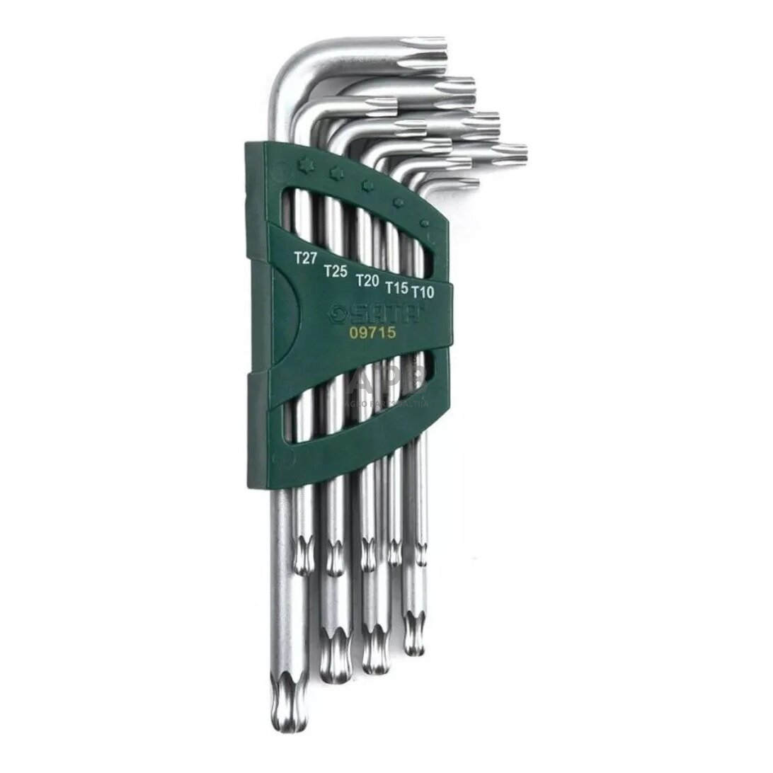 L-tipo šešiakampių TORX raktų su apvalia galvute rinkinys 9vnt. (T10-T50) L-tipo šešiakampių TORX raktų su apvalia galvute rinkinys 9vnt. (T10-T50)