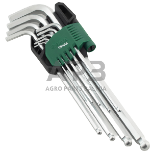 L-tipo šešiakampių prailgintų, apvalia galvute raktų rinkinys 9 vnt. (1.5-10 mm) L-tipo šešiakampių prailgintų, apvalia galvute raktų rinkinys 9 vnt. (1.5-10 mm)