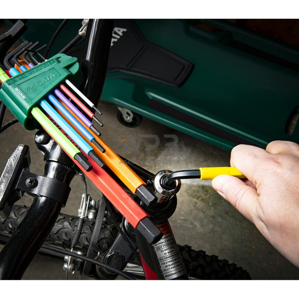 L-tipo šešiakampių prailgintų, apvalia galvute raktų rinkinys (spalvoti)(1.5-10mm) 5 L-tipo šešiakampių prailgintų, apvalia galvute raktų rinkinys (spalvoti)(1.5-10mm) 5