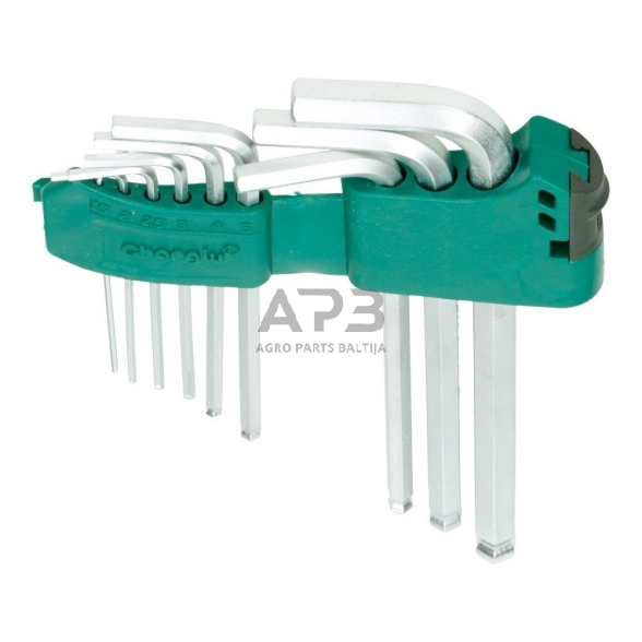 L-tipo šešiakampių vidutinių, apvalia galvute raktų rinkinys 9vnt. 1 L-tipo šešiakampių vidutinių, apvalia galvute raktų rinkinys 9vnt. 1